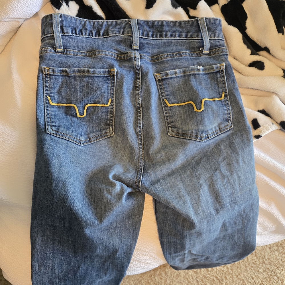 Kimes Ranch Women's Denim Jeans with Gold Stitching